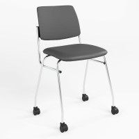 Стул офисный Новый Стиль ISIT CHROME RMH (BOX-2) V-2 (Серый) (NWS-128222)