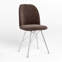 Стул обеденный Новый Стиль MILANA 4LX CHROME (BOX-1) LN SORO-28 (Светло-коричневый) (NWS-128842)