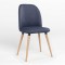 Стул на раме MILANA WOOD BLACK (BOX-1) LN ECO-22 (Синий) (NWS-128862)