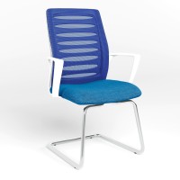 Конференц-крісло Новий Стиль WEBSTAR CF CHROME-WHITE OH-3 C-81 (Блакитний) (NWS-129932)