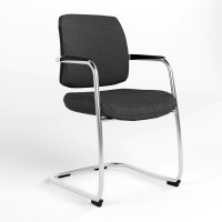Конференц-крісло Новий Стиль ABSOLUTE CF LB CHROME CSE-14 (Чорний) (NWS-125124)
