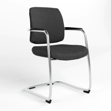 Конференц-крісло Новий Стиль ABSOLUTE CF LB CHROME CSE-14 (Чорний) (NWS-125124)