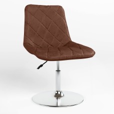 Обідній стілець Новий Стиль NICOLE 1S CHROME (BOX-2) RMB ECO-21 (Темно-коричневий) (NWS-122084)