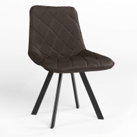 Обеденный стул Новый Стиль NICOLE 4L BLACK (BOX-1) SQR ECO-31 (Темно-коричневый) (NWS-121794)