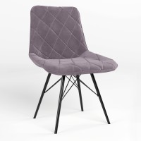 Обеденный стул Новый Стиль NICOLE 4LX BLACK (BOX-1) SQR SORO-65 (Фиолетовый) (NWS-121654)