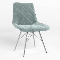 Обеденный стул Новый Стиль NICOLE 4LX CHROME (BOX-1) LN SORO-34 (Ментол) (NWS-122154)