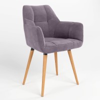 Обідній стілець Новий Стиль DASTER WOOD BLACK (BOX-1) LN SORO-65 (Фіолетовий) (NWS-121267)