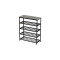 Полиця для взуття Слайм 4 Ferrum-decor 820x630x260 Чорний метал ДСП Бетон 16 мм (FRD-106840)