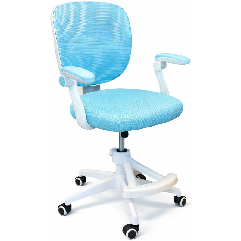 Крісло обертове дитяче з підставкою для ніг PERFECT KIDS BLUE Perfect Home Блакитний (PFH-092116)