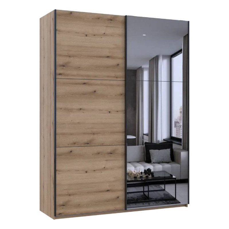 Шафа-купе Doros G-Caiser Дуб Евок 1 ДСП / 1 зеркало 180х60х240 (DRS-011578)