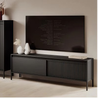 Тумба під телевізор Perfect Home Senso 2D/153 153,5х53,4х39,5 Чорний (PFH-091137)
