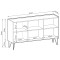 Комод Perfect Home Harmony K144 144х83х37 Чорний/Чорний мармур роял (PFH-091184)