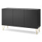 Комод Perfect Home Harmony K144 144х83х37 Чорний/Чорний мармур роял (PFH-091184)