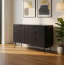 Комод з телескопічними напрямними Perfect Home Lante 1D3S/138 138,2x81,2x38 Чорний (чорні ніжки) (PFH-091117)
