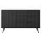 Комод з телескопічними напрямними Perfect Home Lante 1D3S/138 138,2x81,2x38 Чорний (чорні ніжки) (PFH-091117)