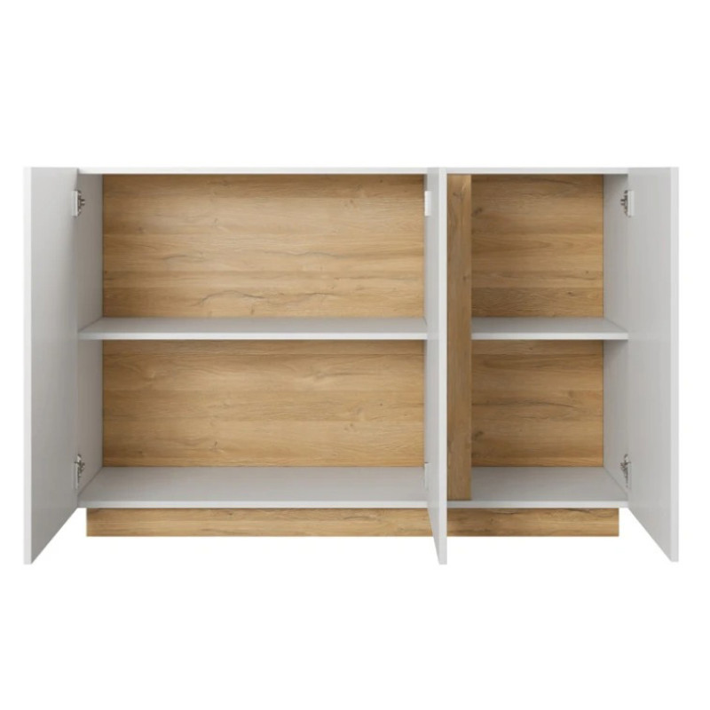 Комод Perfect Home Marco 3D/138 138,2x90,5x40 Білий/Білий глянець/ Дуб грандсон (PFH-091033)