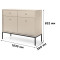 Комод Perfect Home Mono MKSZ104 2D2S 103,5x83,2x39 Беж пісочний (золоті ніжки) (PFH-091205)