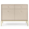 Комод Perfect Home Mono MKSZ104 2D2S 103,5x83,2x39 Беж пісочний (золоті ніжки) (PFH-091205)