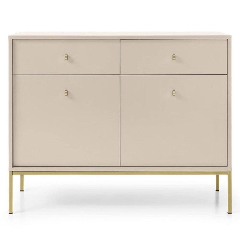 Комод Perfect Home Mono MKSZ104 2D2S 103,5x83,2x39 Беж пісочний (золоті ніжки) (PFH-091205)