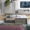 Журнальний стіл з телескопічними напрямними Perfect Home Nova L104 1S 104x68x46 Сірий (золоті ніжки) (PFH-091252)