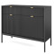 Комод з телескопічними напрямними Perfect Home Nova KSZ104 2D2S 104x63x39 Чорний (чорні ніжки) (PFH-091229)