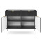 Комод з телескопічними напрямними Perfect Home Nova KSZ104 2D2S 104x63x39 Чорний (чорні ніжки) (PFH-091229)