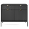 Комод з телескопічними напрямними Perfect Home Nova KSZ104 2D2S 104x63x39 Чорний (чорні ніжки) (PFH-091229)