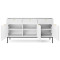 Комод з телескопічними напрямними Perfect Home Nova KSZ154 3D3S 154x63x39 Білий (чорні ніжки) (PFH-091240)