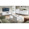 Комод з телескопічними напрямними Perfect Home Nova KSZ154 3D3S 154x63x39 Білий (чорні ніжки) (PFH-091240)