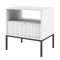 Тумба приліжкова з телескопічними напрямними Perfect Home Nova S54 54х56х39 Білий (чорні ніжки) (PFH-091260)