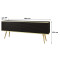 Тумба під телевізор Perfect Home Oro RTV135 MDF 2D 135х53х32 Чорний (золоті ніжки) (PFH-091332)