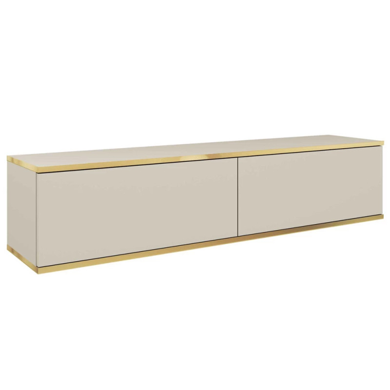 Тумба під телевізор навісна Perfect Home Oro RTV135 2D 135х30х32 Бежевий (PFH-091351)