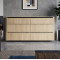 Комод з телескопічними напрямними Perfect Home Torro 6S/163 163,2x82,9x38,1 Дуб кремона/Чорний (PFH-091416)