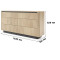 Комод з телескопічними напрямними Perfect Home Torro 6S/163 163,2x82,9x38,1 Дуб кремона/Чорний (PFH-091416)
