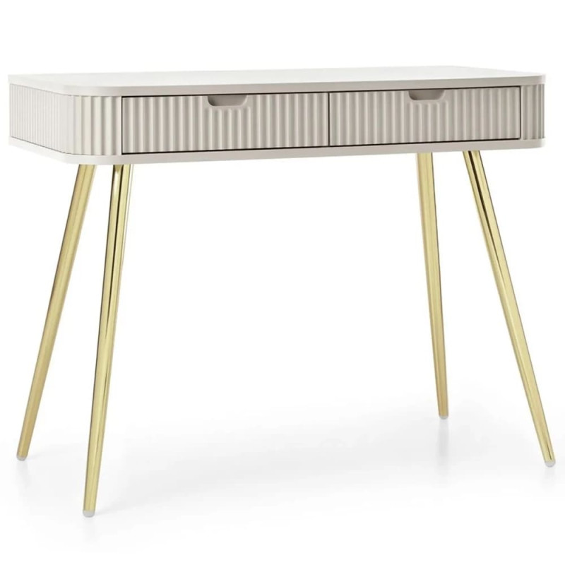 Туалетний столик з телескопічними напрямними Perfect Home Zova T103 103x80x49 см Кашемір (золоті ніжки) (PFH-091301)