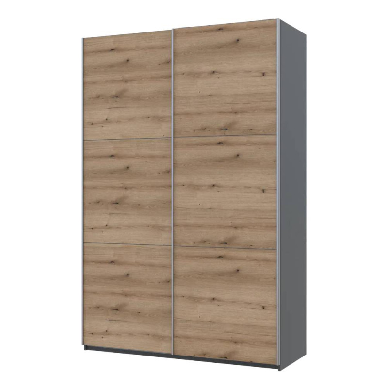 Шафа купе Doros G-Caiser Антрацит/Дуб Евок 2 ДСП / 3 частини 160х60х240 (42005414) (DRS-012247)