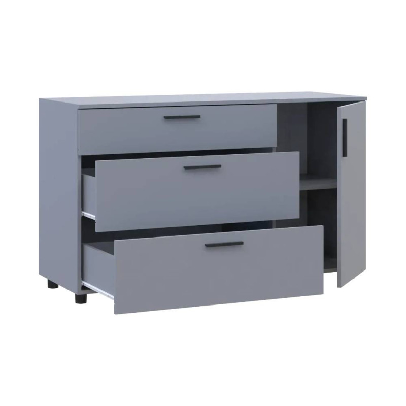 Комод Doros Торн Сірий 3Ш/1Д 135х51.6х80 (DRS-012107)
