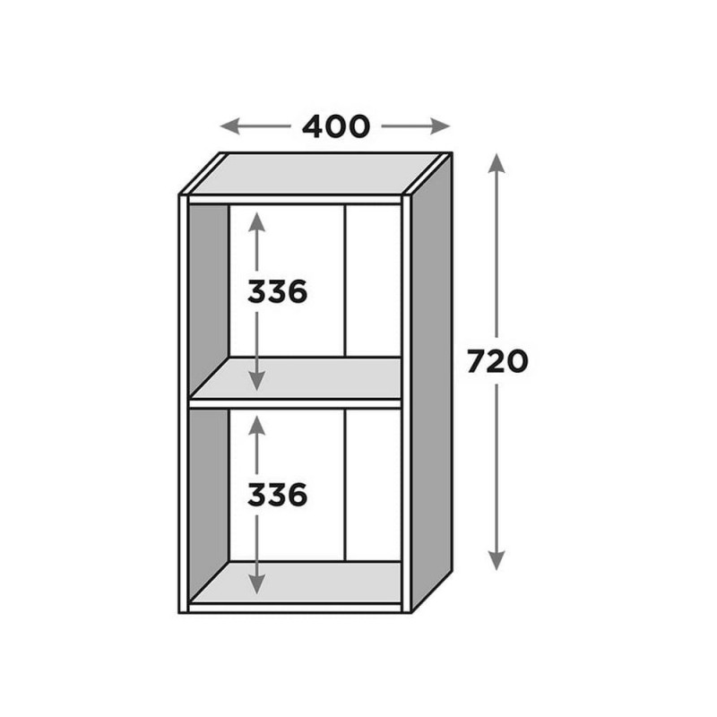 Кухонний модуль Оптіма Верх В01-400 Білий/Кашемір 400х296х720 мм (EVR-074372)