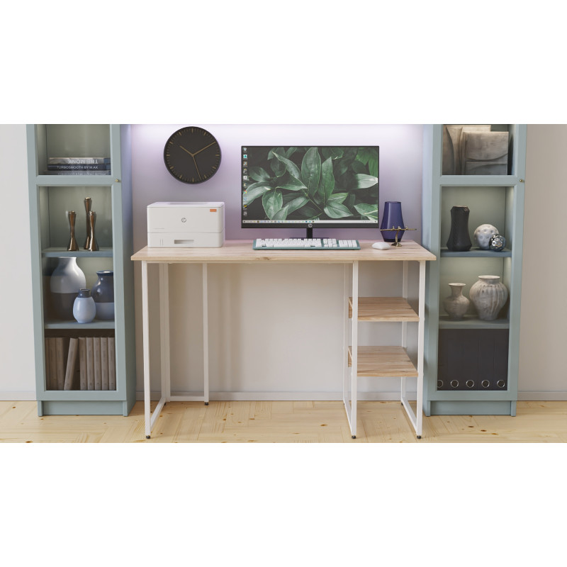 Компьютерный стол Ferrum-decor Кевин 75x120x60 белый ДСП Дуб Сан-Марино 16мм (FRD-101252)