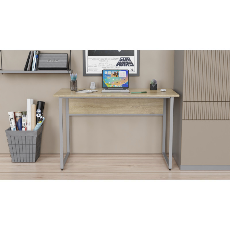 Письменный стол Ferrum-decor Коди 75x100x60 серый ДСП Дуб Сонома 16мм (FRD-101652)