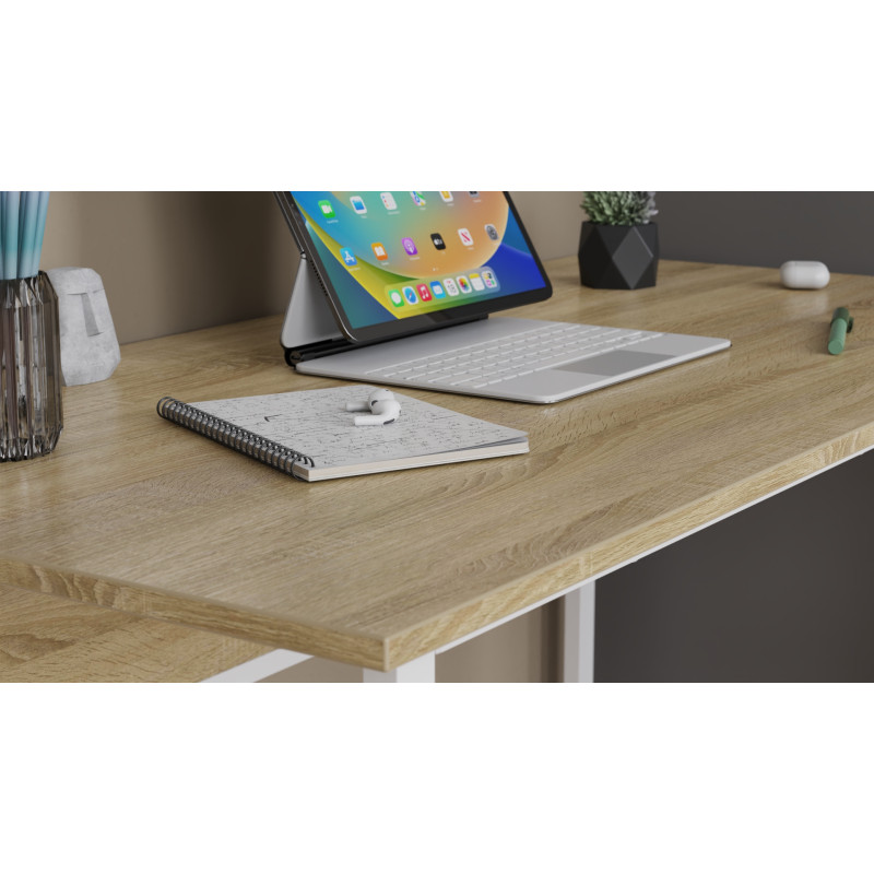 Письменный стол Ferrum-decor Коди 75x100x60 белый ДСП Дуб Сонома 16мм (FRD-101182)