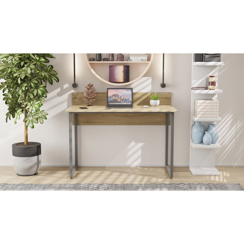 Письменный стол Ferrum-decor Скай 75x100x60 серый ДСП Дуб Сонома 16мм (FRD-101532)