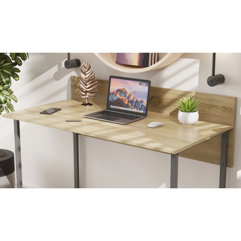 Письменный стол Ferrum-decor Скай 75x100x60 серый ДСП Дуб Сонома 16мм (FRD-101532)