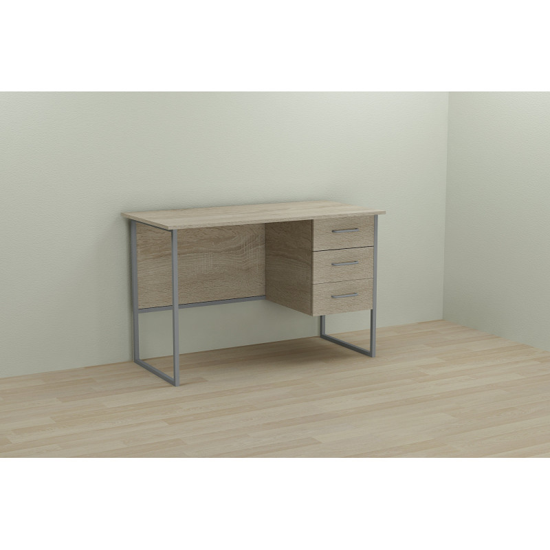 Письменный стол Ferrum-decor Гарри 75x120x60 серый ДСП Дуб Сонома 16мм (FRD-101452)