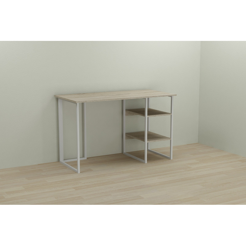 Письменный стол Ferrum-decor Кевин 75x100x60 белый ДСП Дуб Сонома 16мм (FRD-101242)