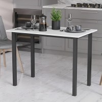 Стол универсальный Knap Ferrum-decor 750x1200x700 Черный металл ДСП Белый 16 мм (FRD-106370)