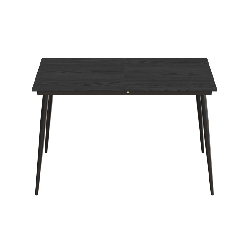 Стол кухонный раскладной Данди на конусных ногах Ferrum-decor 75x120 160)x60 Черный металл ДСП Сосна Кембра 16 мм (FRD-106770)
