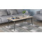 Стіл трансформер журнальний Dandi Small Ferrum-decor 45x120 160)x60 Чорний метал ДСП Дуб Сан-Марино 16 мм (FRD-106790)