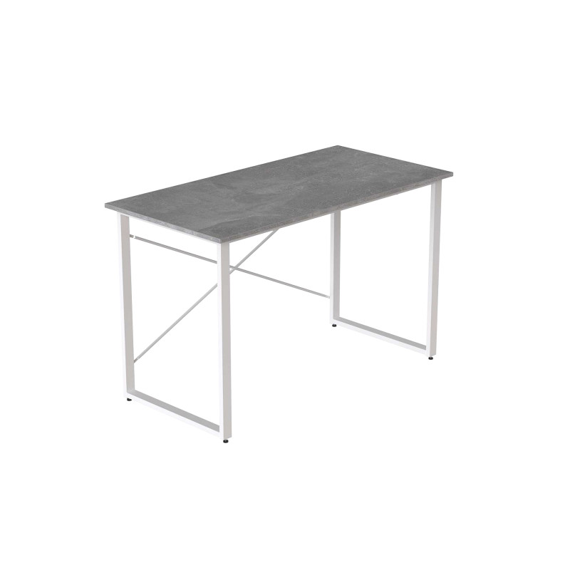 Стіл письмовий Дейв Ferrum-decor 750x1400x600 Білий метал ДСП Бетон 32 мм (FRD-106450)