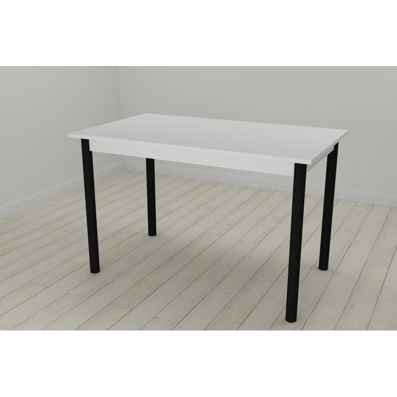 Стол кухонный Ferrum-decor Бенита 75x120x80 Черный ДСП Белое 16мм (FRD-106290)